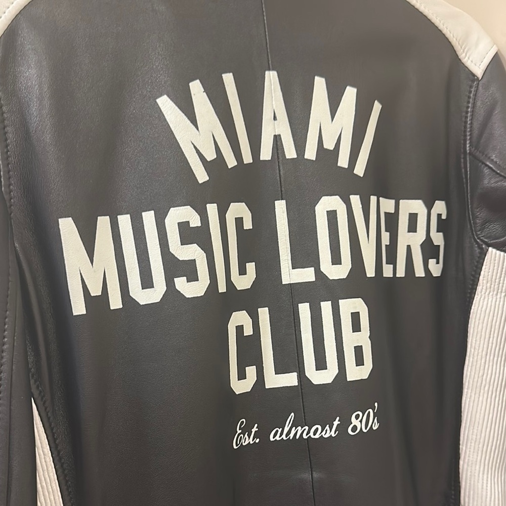 Diesel Black and White Leather Jacket - Picture 6 of 6